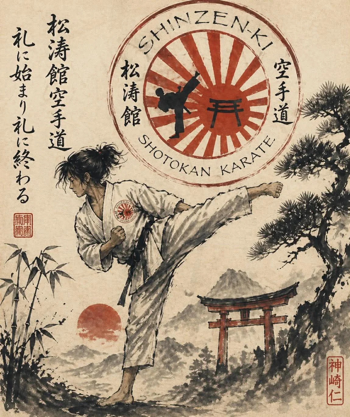 Traditional Shinzen-ki Shotokan Karate artwork